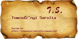 Tomcsányi Sarolta névjegykártya